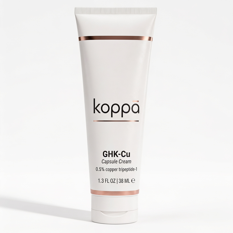 Koppā GHK-Cu Capsule Cream tube — copper peptide cream, GHK-Cu skincare — Koppā GHK-Cu copper peptide skincare