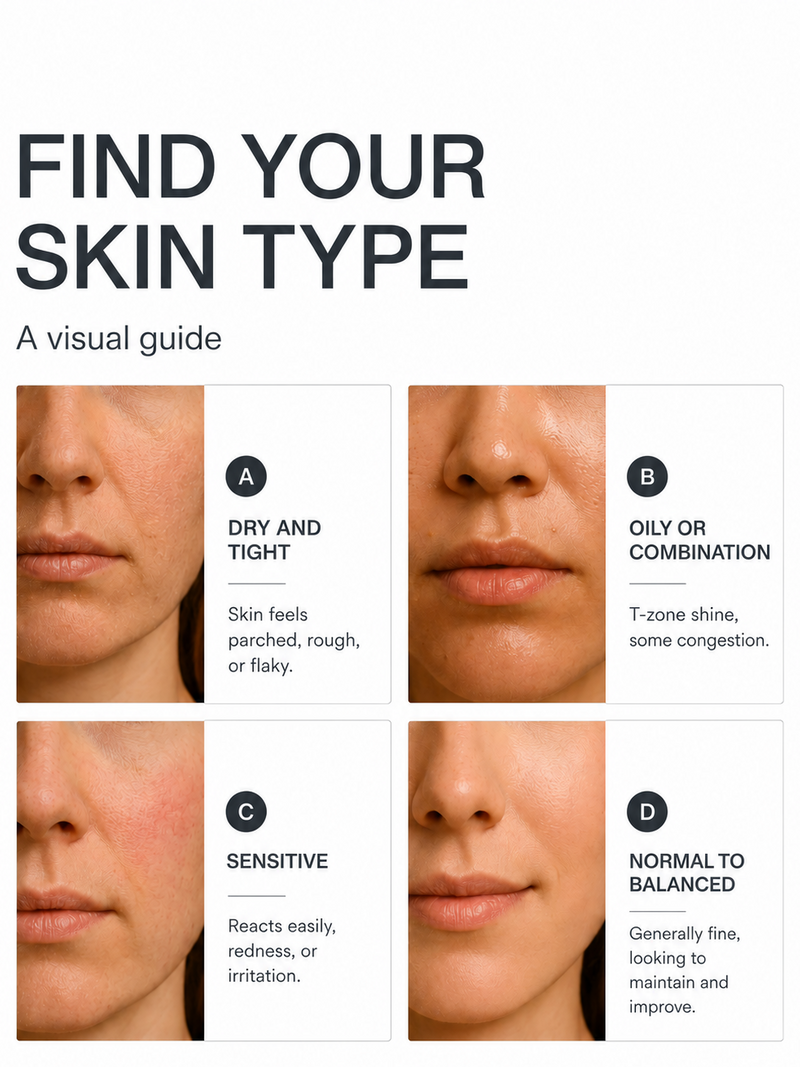 Skin type — GHK-Cu skincare routine quiz