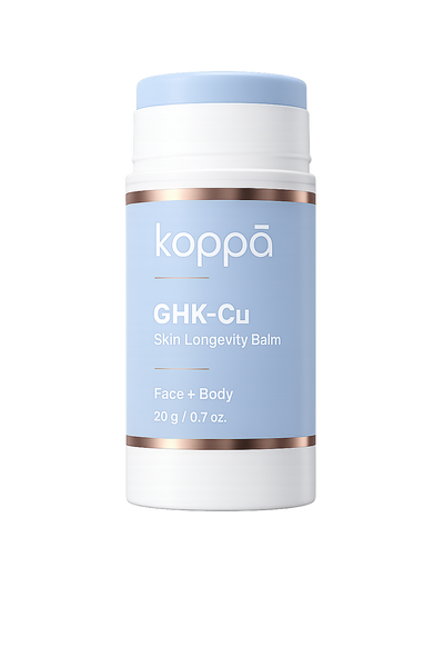 Koppā GHK-Cu Face + Body Peptide Balm Stick — targeted Koppā GHK-Cu copper peptide balm