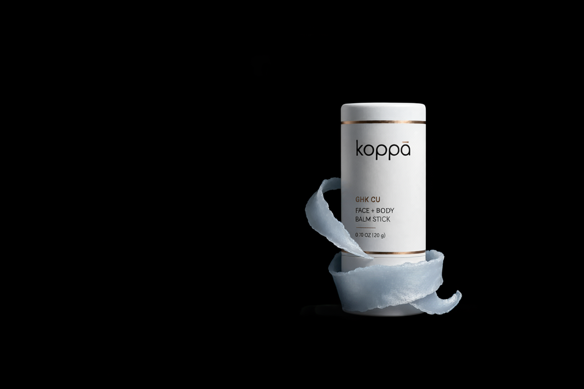 Koppā GHK-Cu stick — copper peptide face and body balm