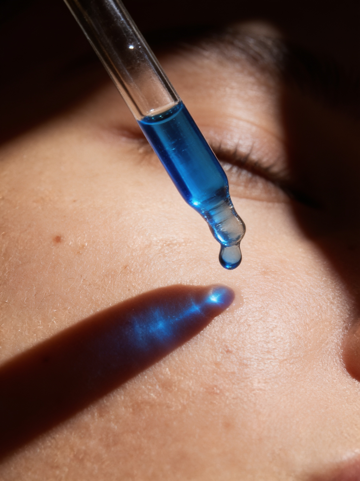 Koppā GHK-Cu copper peptide serum being applied to skin