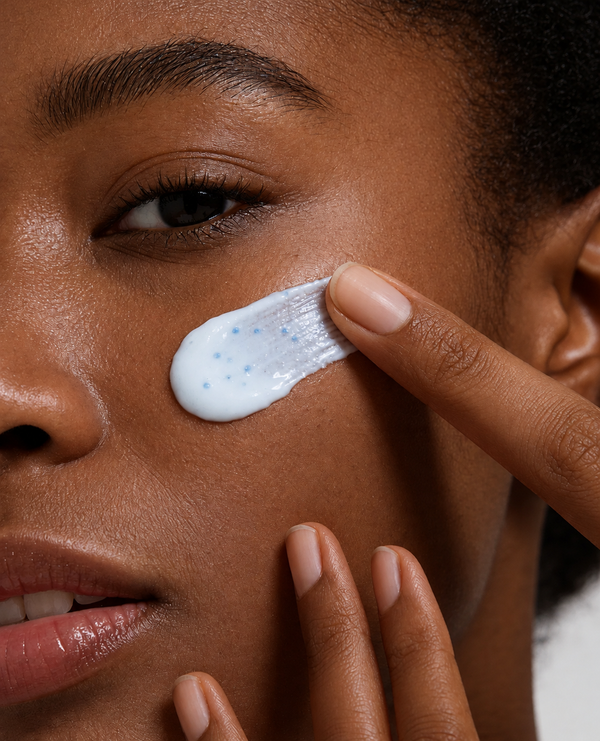 Koppā capsule cream applied to the cheek