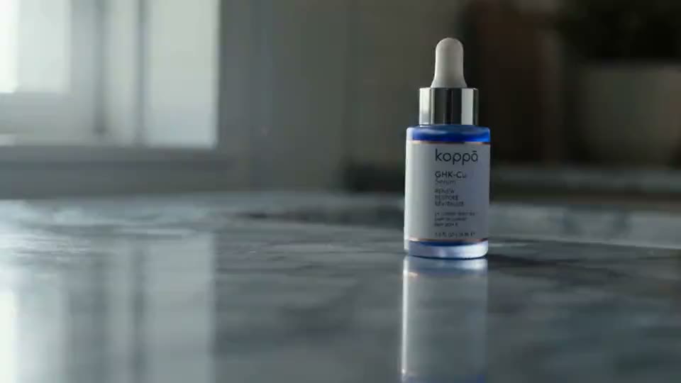 Koppā GHK-Cu serum in the product film